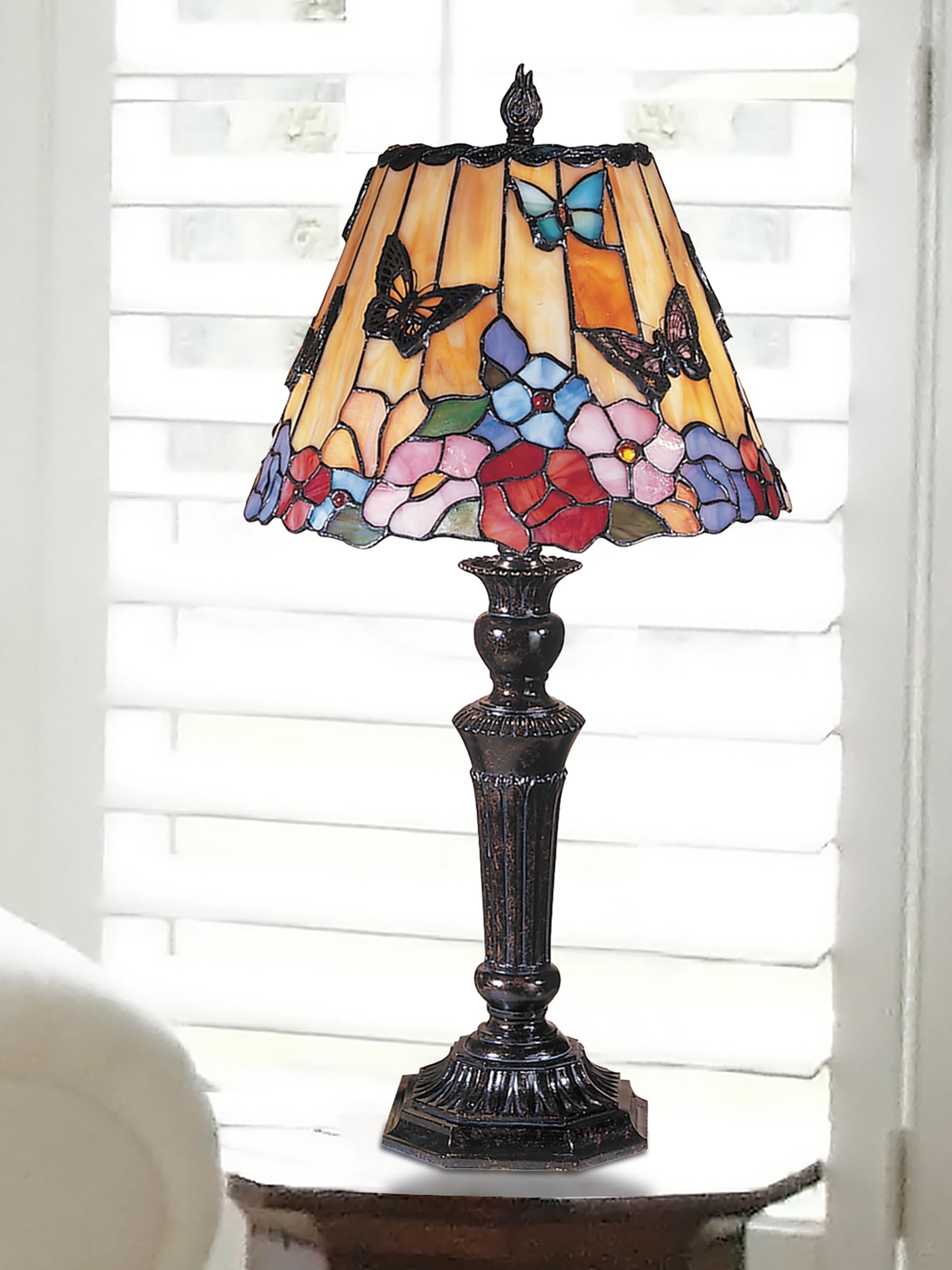 Dale Tiffany TT100587 Tiffany/Mica Two Light Table Lamp from
